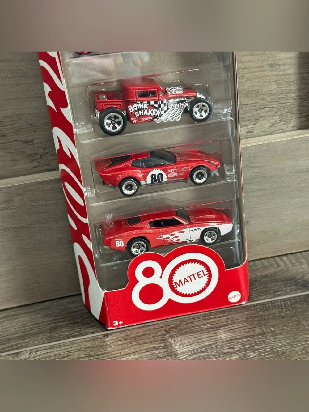Hot Wheels Mattel 80th Anniversary Red Edition 5-Pack Die-Cast Cars Exclusive